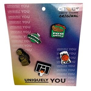 Uniquely You Crocs Jibbitz Charms Basketball Gamer 5 Pack Basketball Player Kids